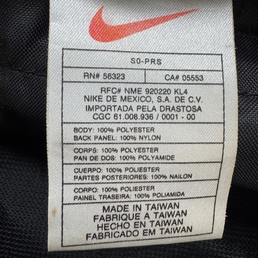 VTG‎ Nike Gym Bag Black Yellow Gray Duffel Travel School Sports Bag Retro Swoosh - Picture 3 of 14